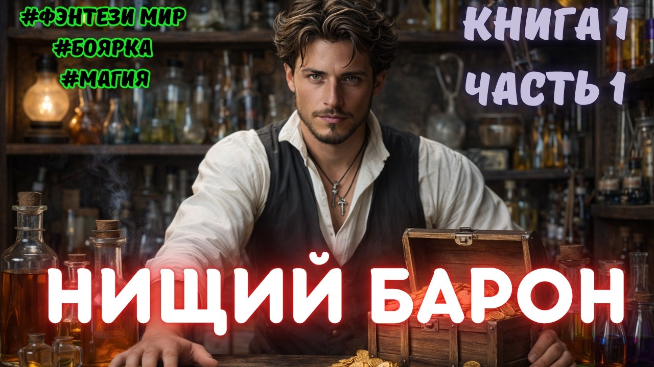 КНИГА 1 часть 1. НИЩИЙ БАРОН ! ВСЯ СЕРИЯ аудиокниг НА ЮТУБЕ !  ПОПАДАНЕЦ #аудиокнига  #аудиокниги