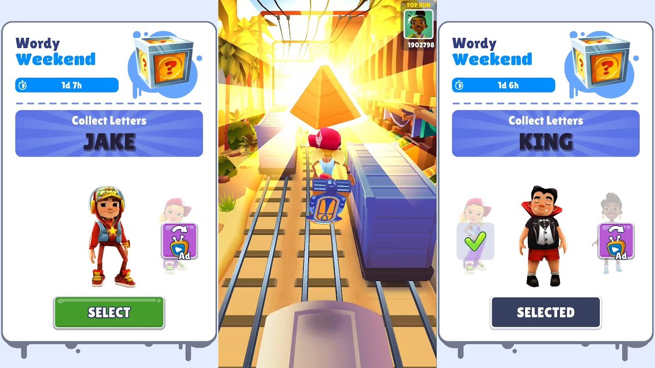 Subway Surfers Cairo 2022 Wordy Weekend Tricky vs Jake vs King