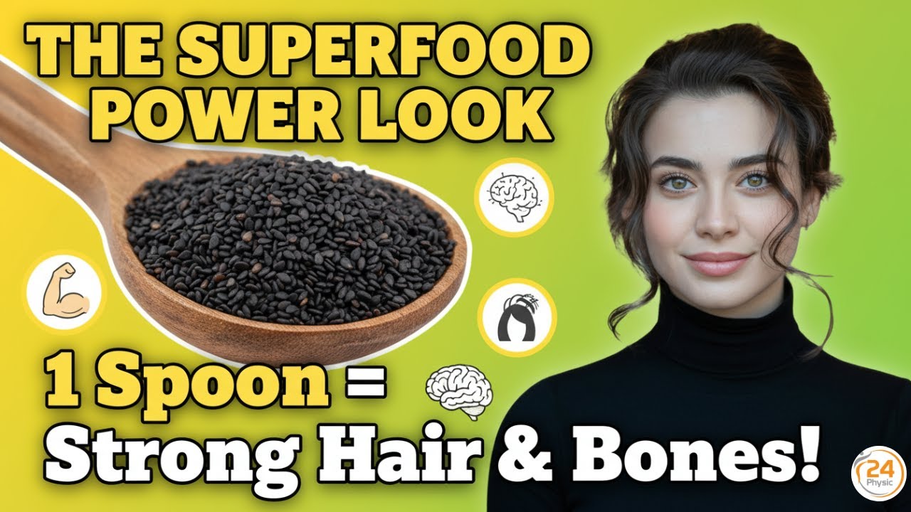 20 Benefits of Eating 1 Spoon of Black Sesame Seeds Daily for (Hair, Bones, Nerves, Heart & Mood)