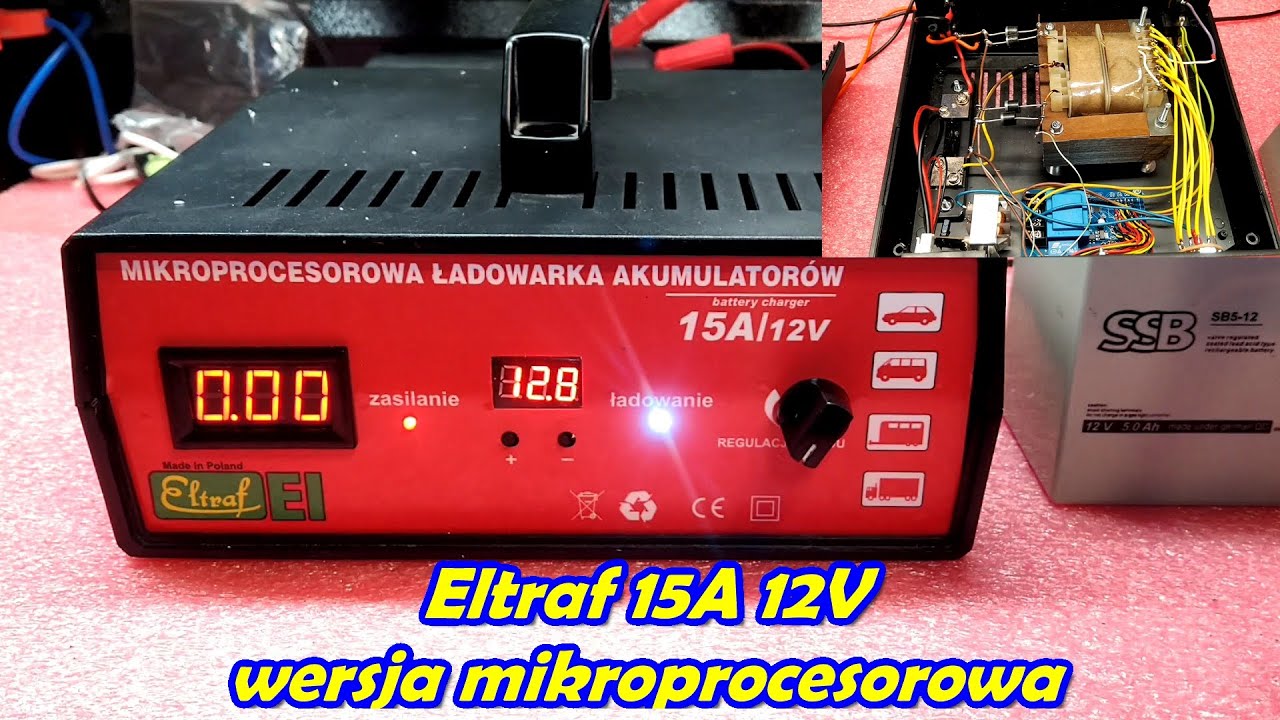Eltraf 15A 12V cz. 1 - ładowarka mikroprocesorowa, pierwsze spojrzenie, od środka.