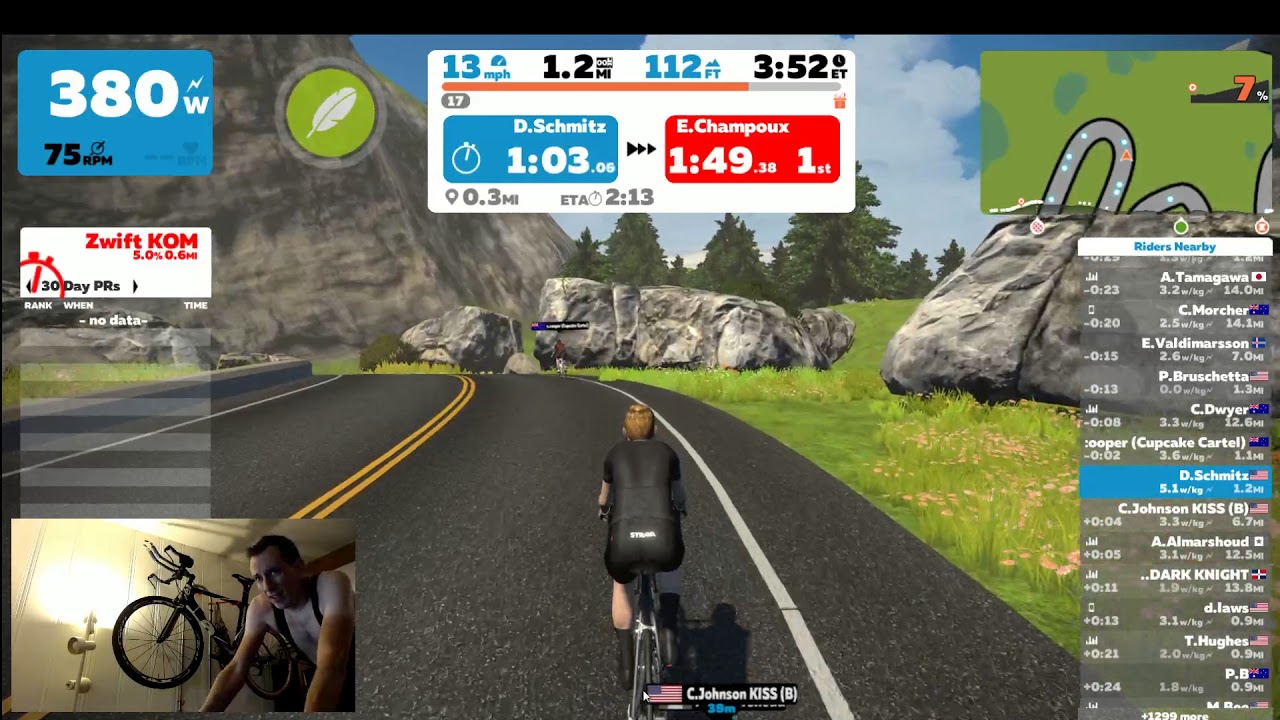 Zwift: Zwift KOM PR
