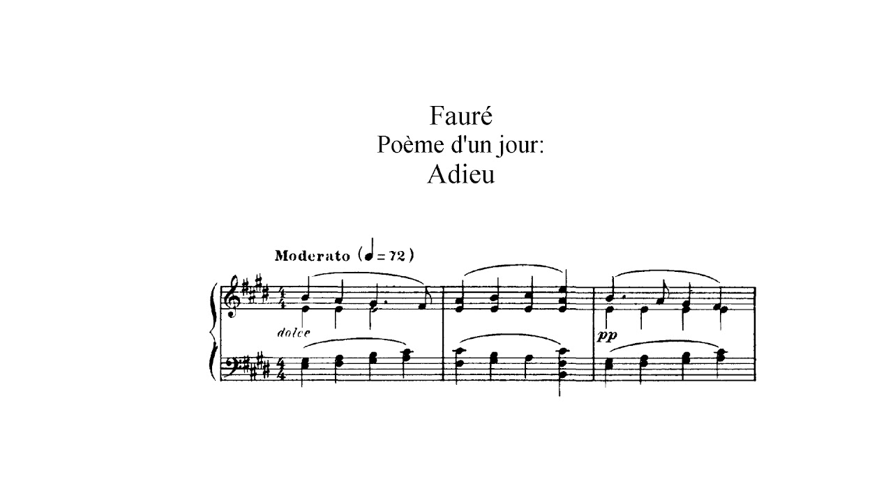 Gabriel Fauré: Poème d’un jour (Op. 21) [Score Video]