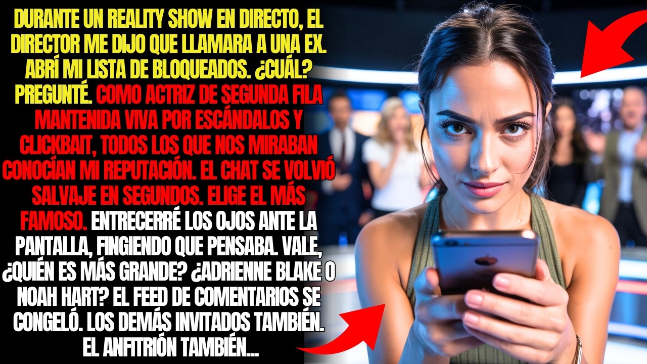 Durante un reality show en directo, el director me dijo que llamara a una ex, Abrí mi lista de...