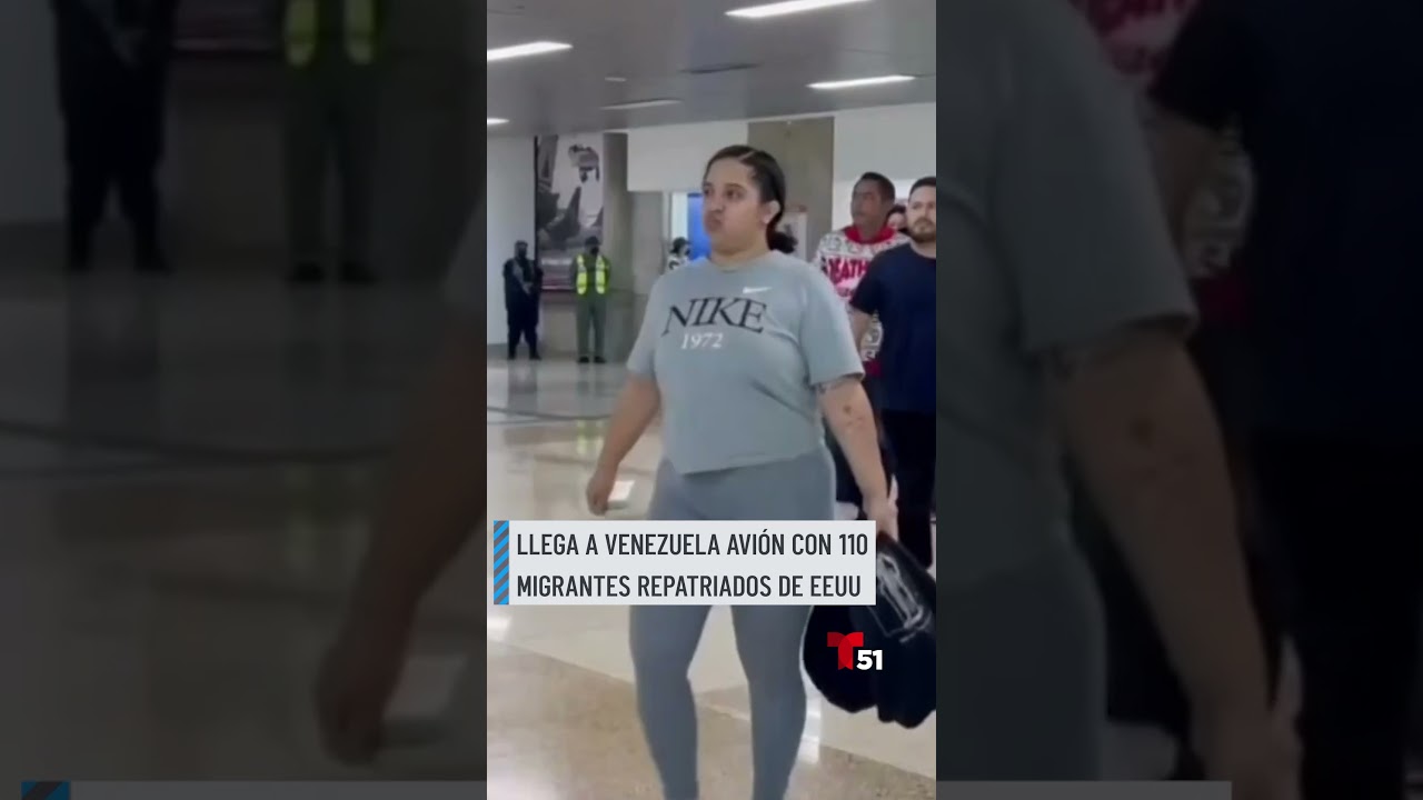 Llega a Venezuela avi&oacute;n con 110 migrantes repatriados de EEUU
