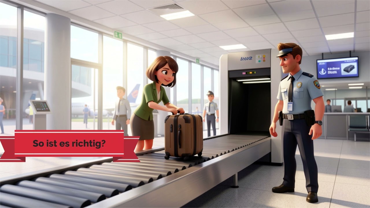 German Conversation | Airport Security Check in Listening & Speaking Practice👍🏻👍🏻🇩🇪🇩🇪