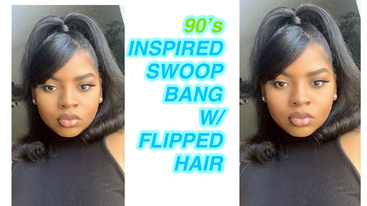90’s inspired ||| FLIPPED HALF UP HALF DOWN SWOOP BANG TUTORIAL ||