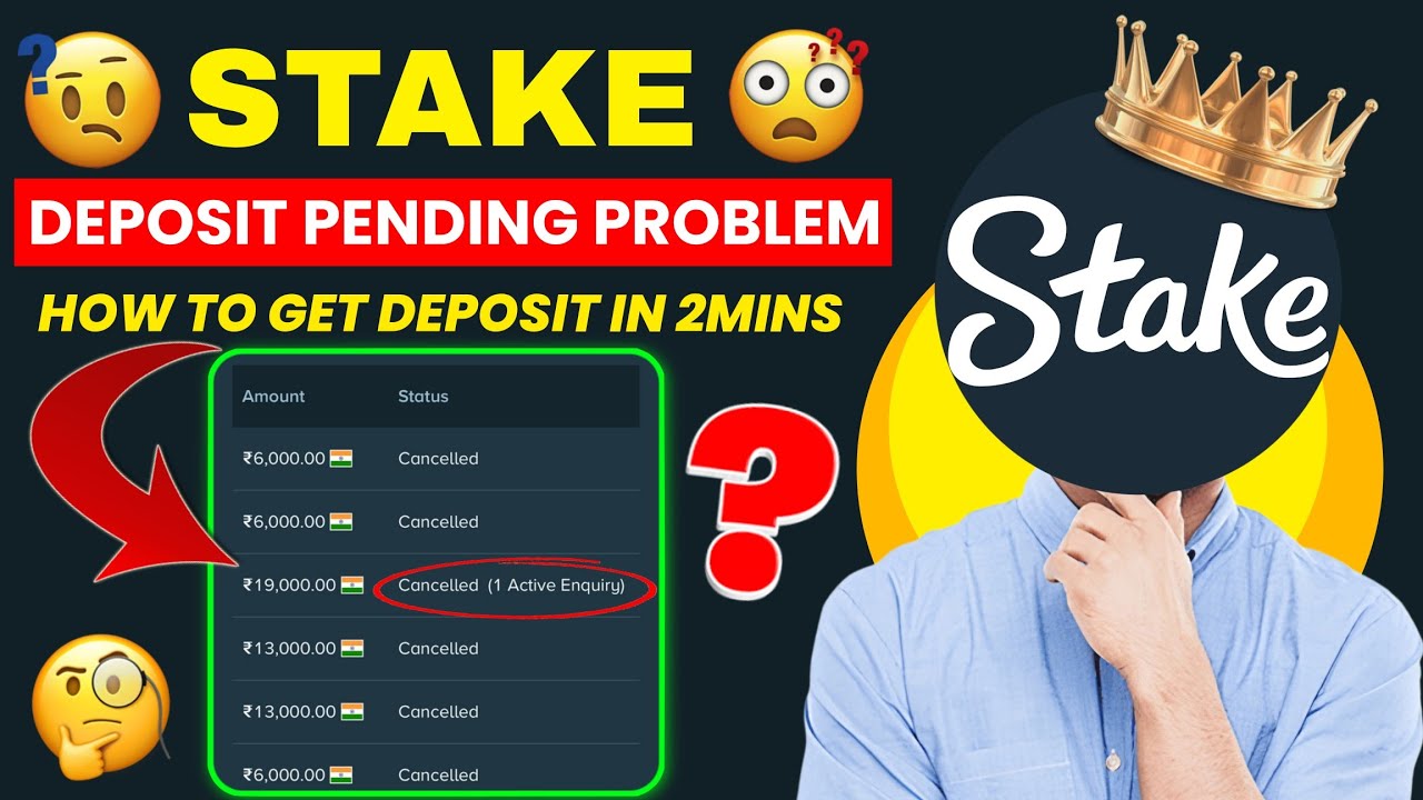 Stake Deposit Pending Inquiry Failed | Stake INR Deposit Pending Problem | Stake Deposit Inquire Now