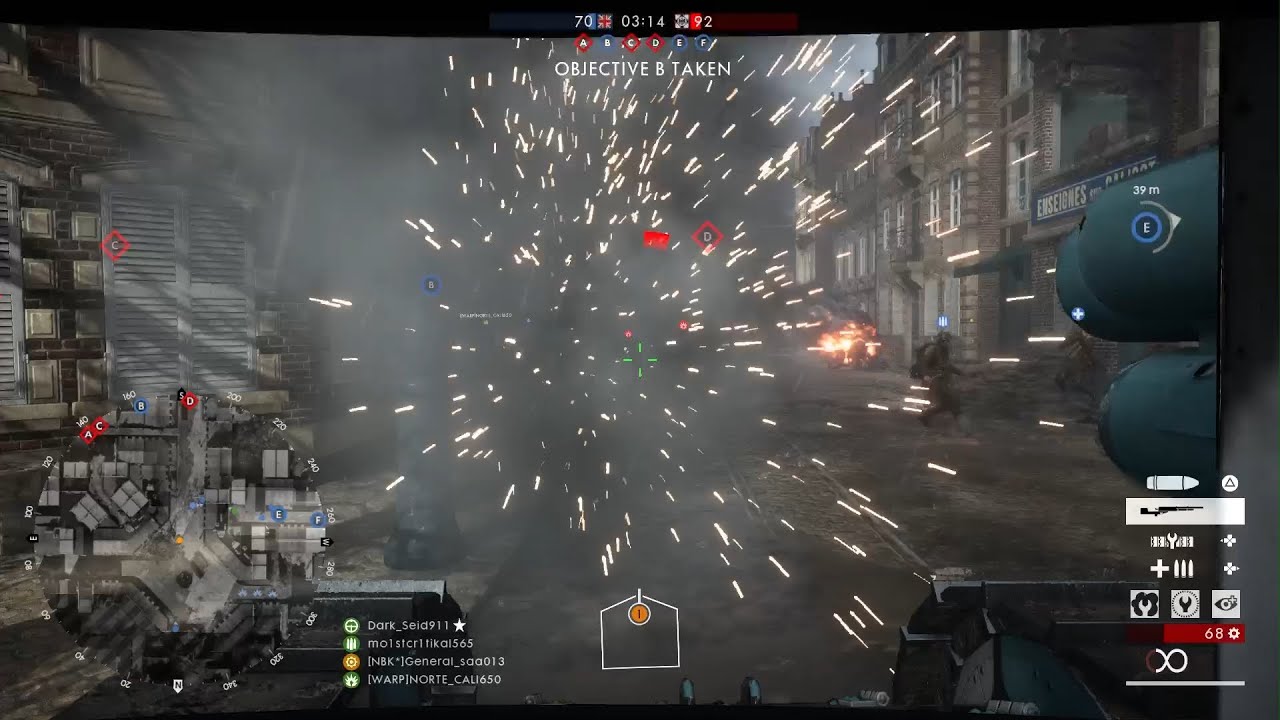 Battlefield 1 unbelievable Tank kill streak |  4K