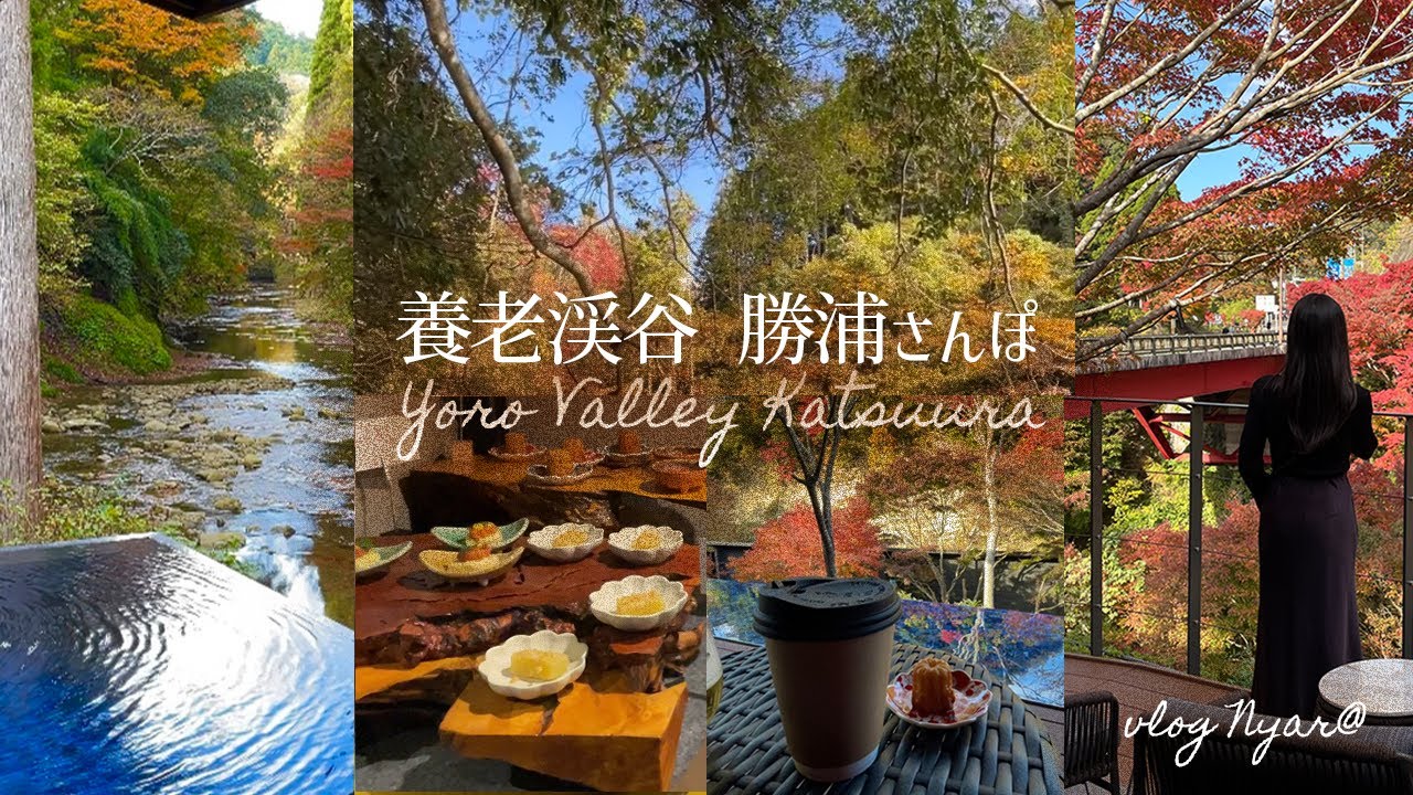 絶景と美食の癒し宿/日本の秋旅/SHINRA YORO VALLEY/山里カフェ/紅葉の養老渓谷/勝浦/千葉/主婦vlog/