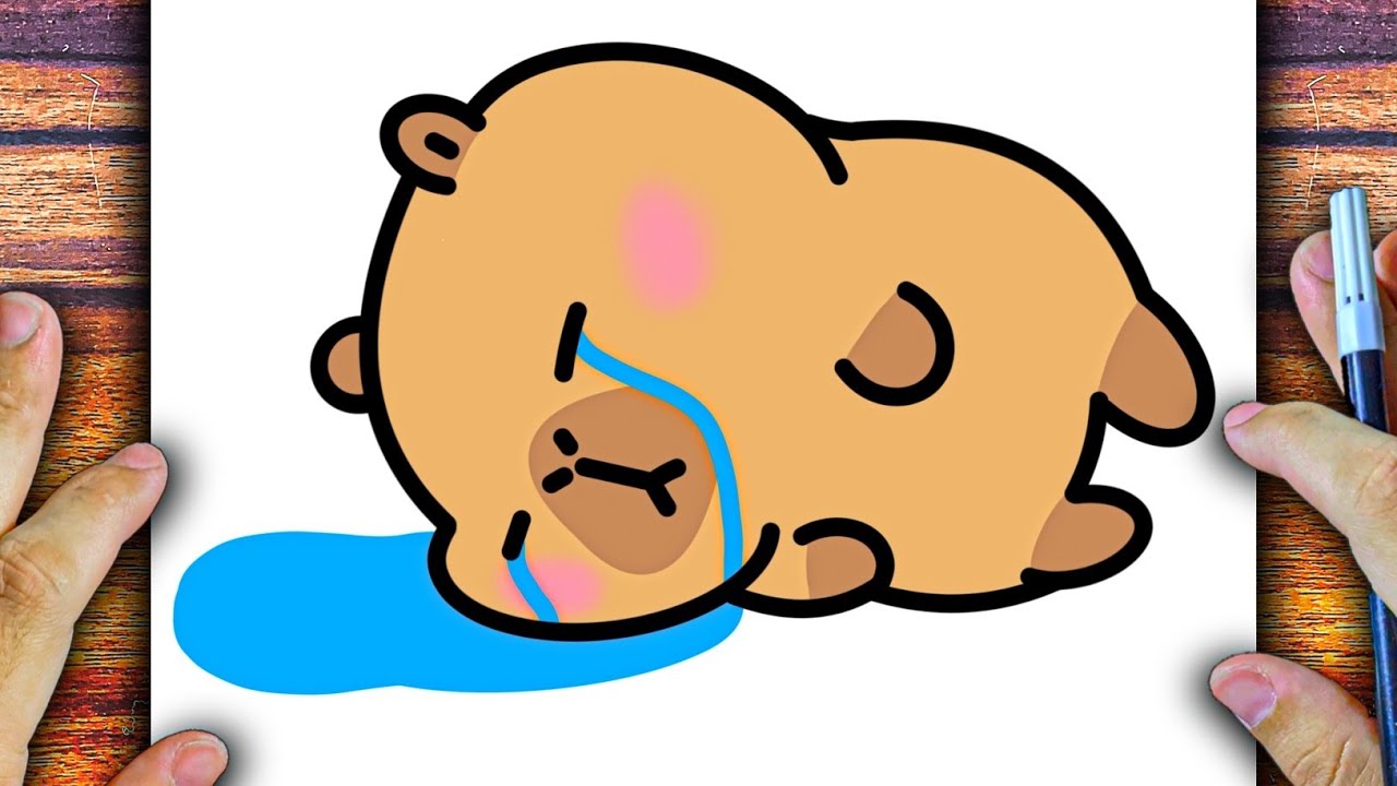 CÓMO DIBUJAR UN CAPIBARA LLORANDO