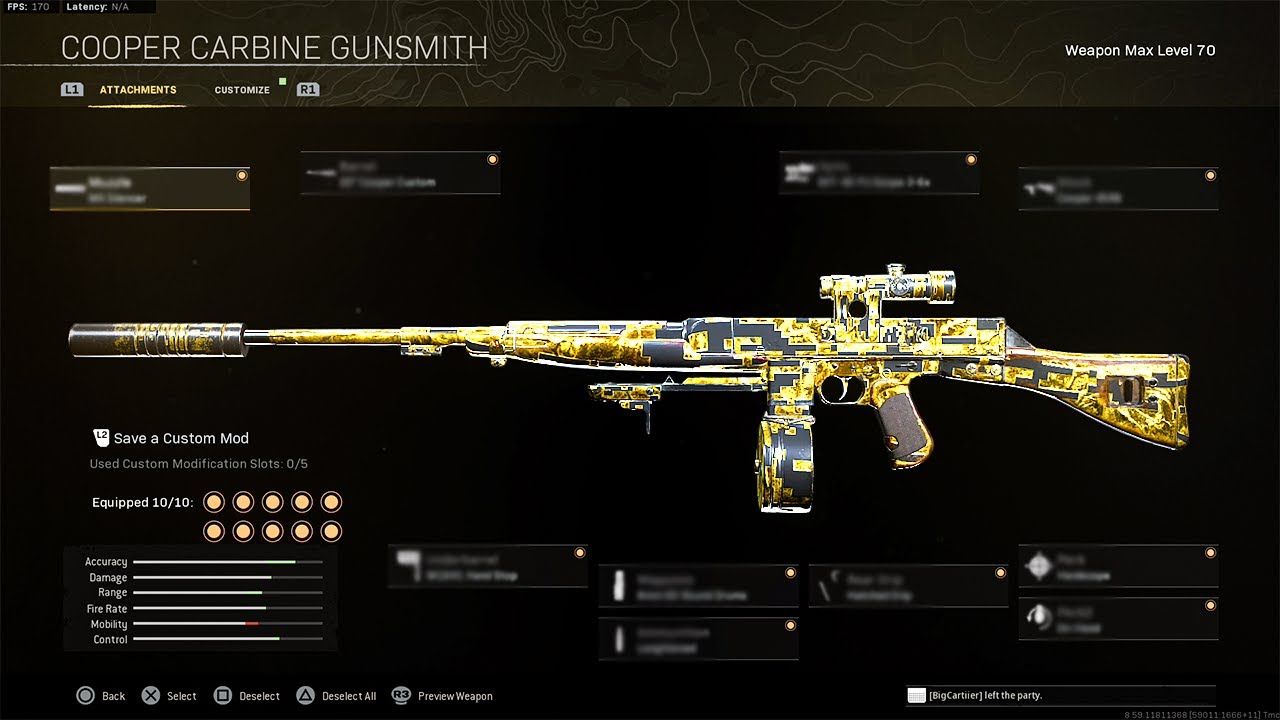 Warzone #1 COOPER CARBINE Setup (Best Cooper Carbine Class) - Season 4