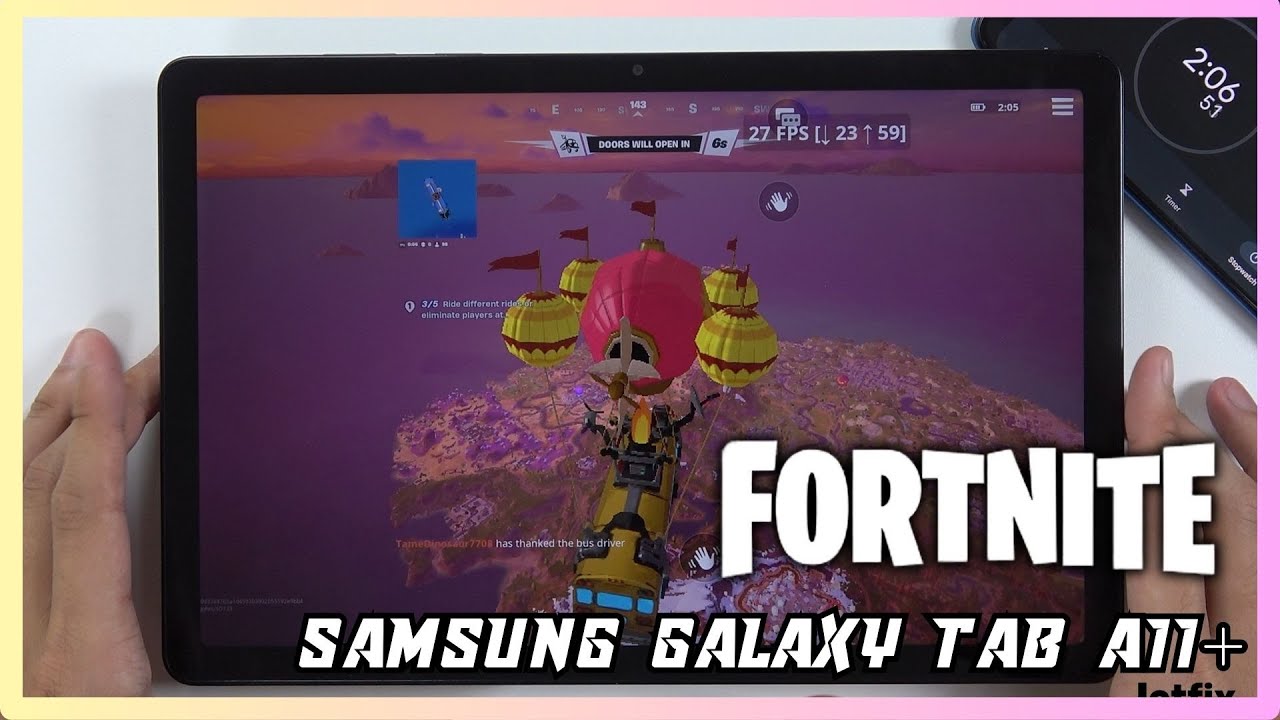 Samsung Galaxy Tab A11+ Fortnite Gaming Test