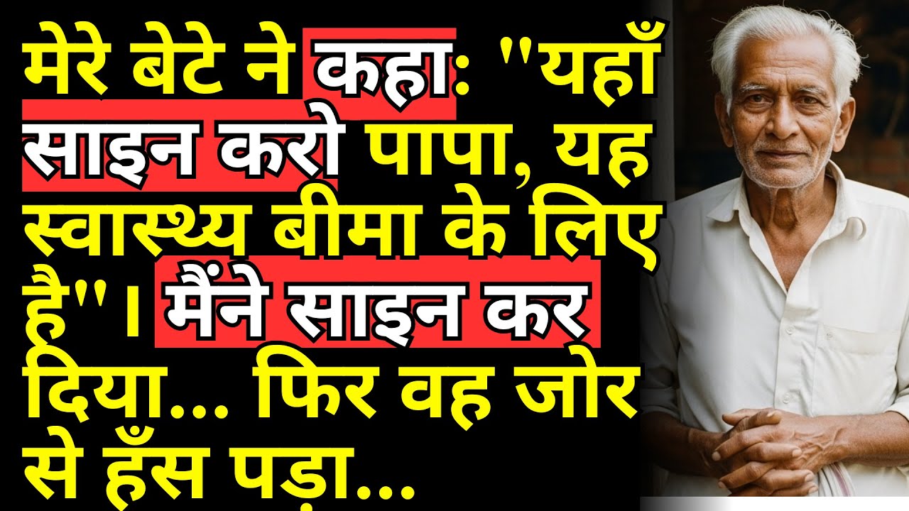 मेरे बेटे ने कहा: "यह सिर्फ बीमा फॉर्म है पापा, साइन कर दो" — मैंने किया, लेकिन बाद में सच्चाई साम