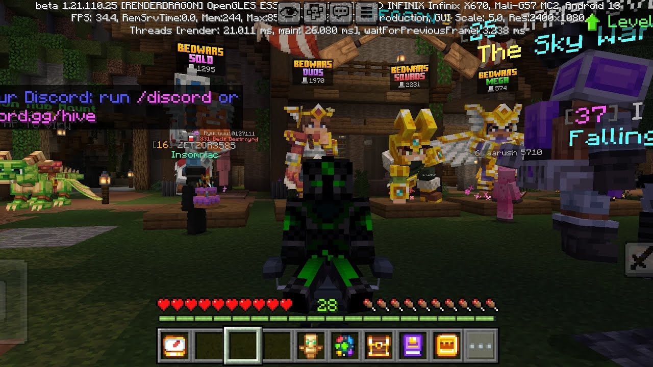 Hive bedwars but castle