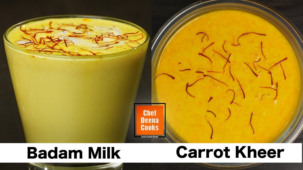 Badam Milk & Carrot  Kheer |  Sweet Combo | CDC | Chef Deena Cooks