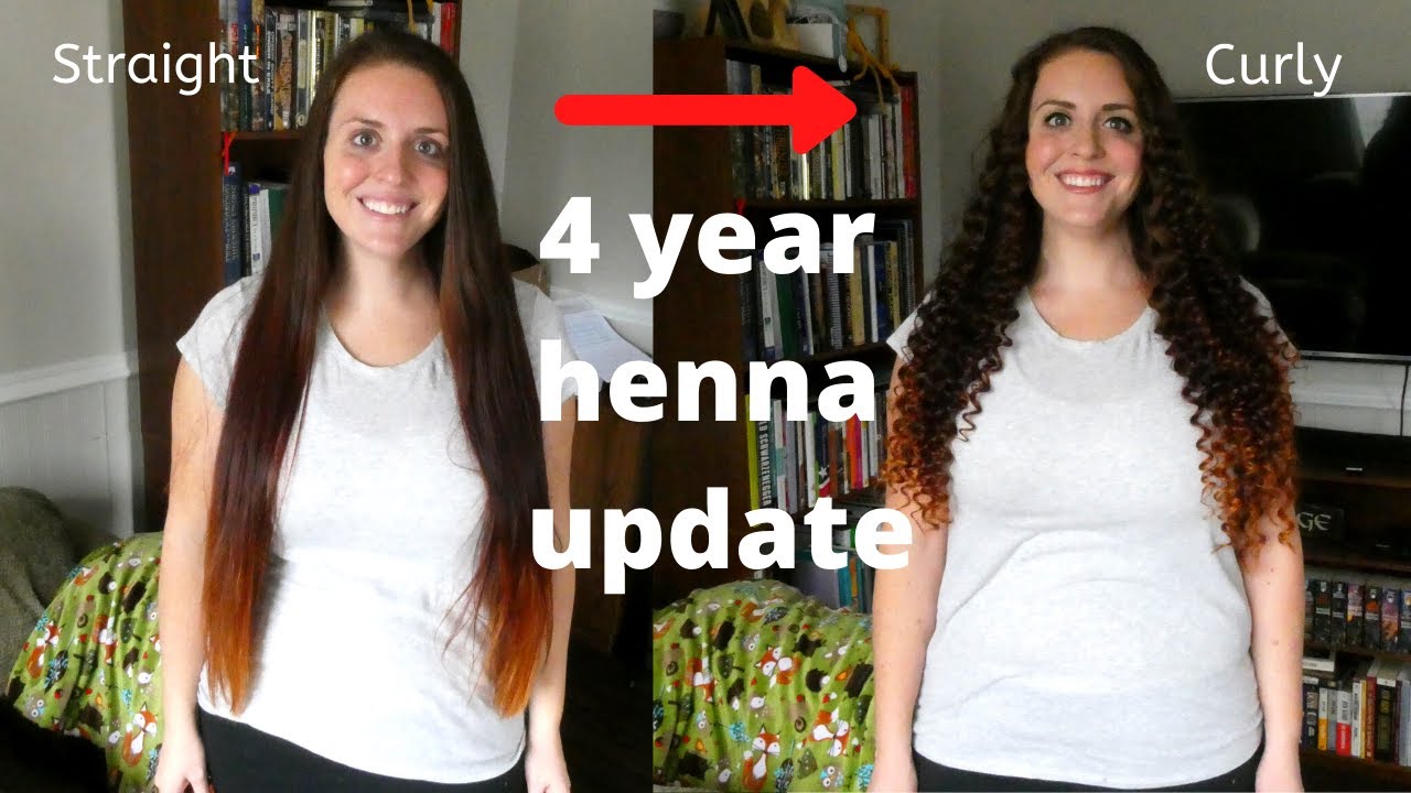 Henna hair 4 year update | Tiny curls on LONG hair before and after