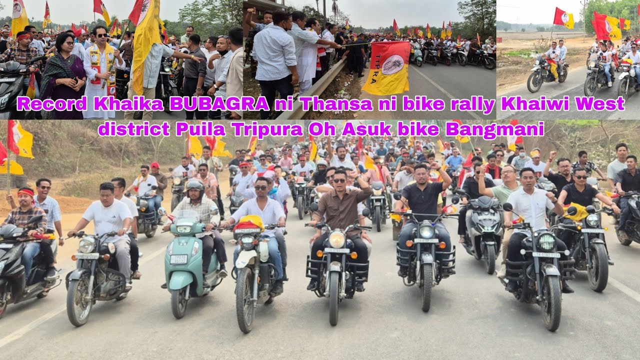 10000 sai kwbang bike baikhe Thansa Bike Rally Khaika West district Records Khaika Tripura ni Puila.