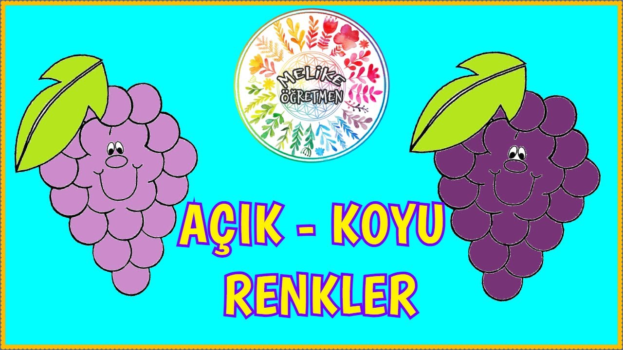 KAVRAMLARI ÖĞRENİYORUM // RENK TONLARI //OKUL ÖNCESİ AÇIK - KOYU RENKLER