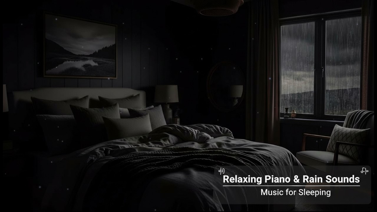 Cozy Rainy Night 🌧️ | Gentle Piano Music for Deep Sleep, Study & Relaxation