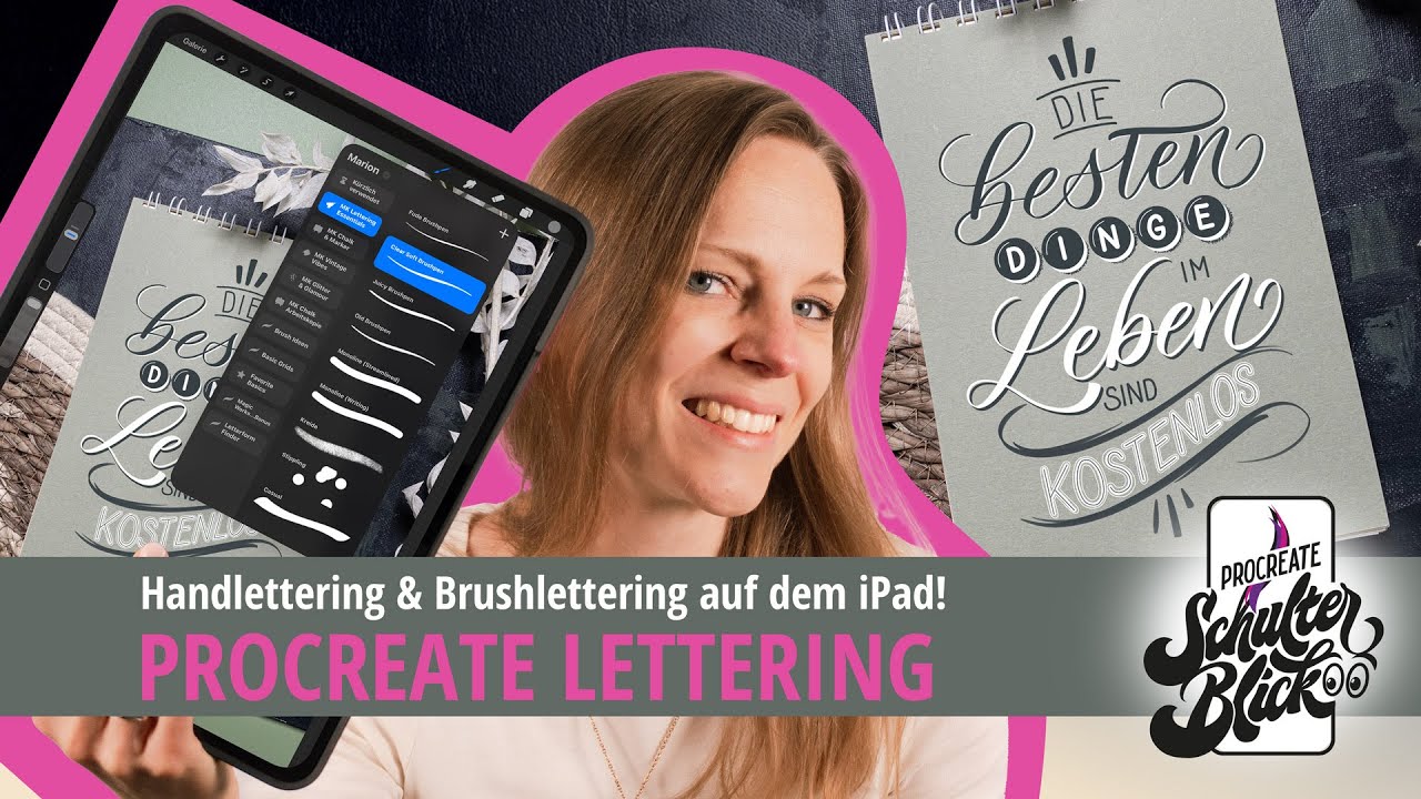 Lettering Tutorial in Procreate ✍️ | Brushlettering & Monoline elegant kombiniert