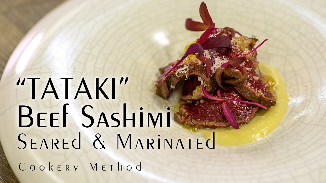 “TATAKI“  Beef Sashimi  　It's a very popular dish for my guests！