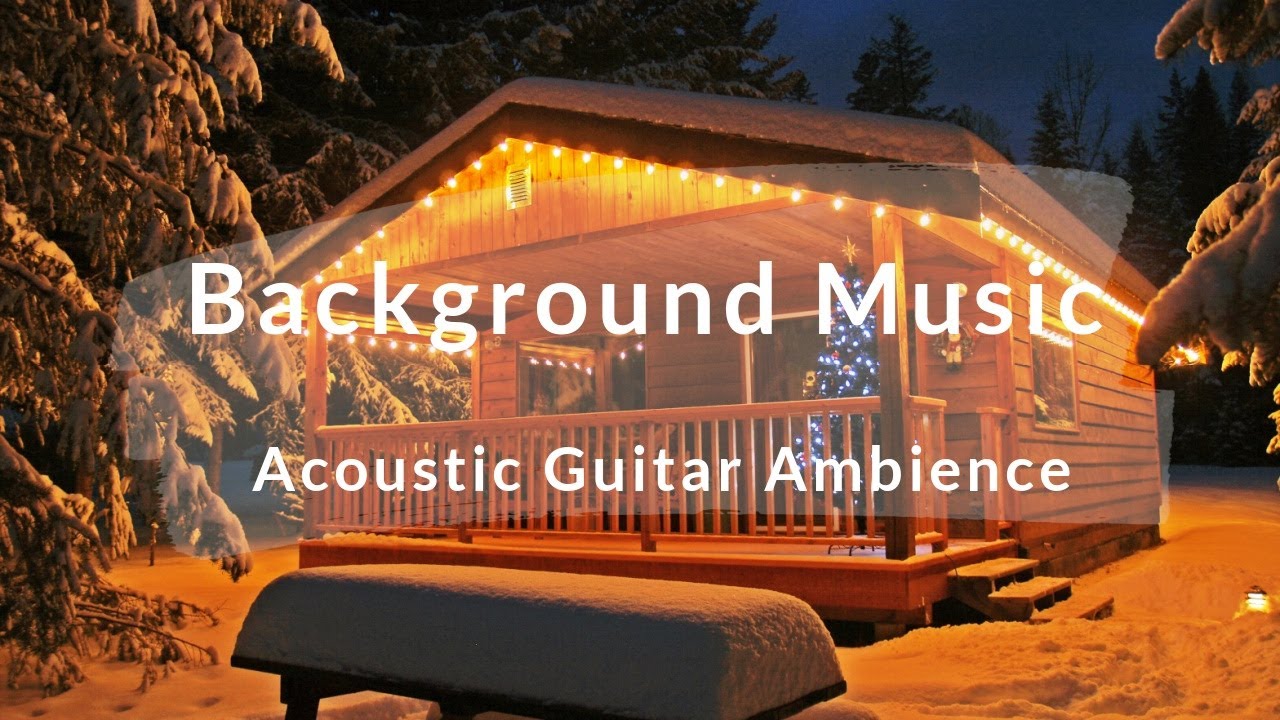 Warm Cabin in the Snow | Soft Acoustic Guitar Ambience for Study, Sleep & Mindfulness