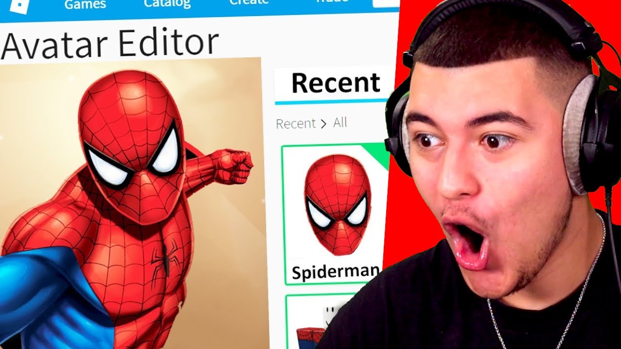JE CR&Eacute;E LE PROFIL DE SPIDERMAN SUR ROBLOX ! Le Monstre Super H&eacute;ros Editeur d'Avatar !