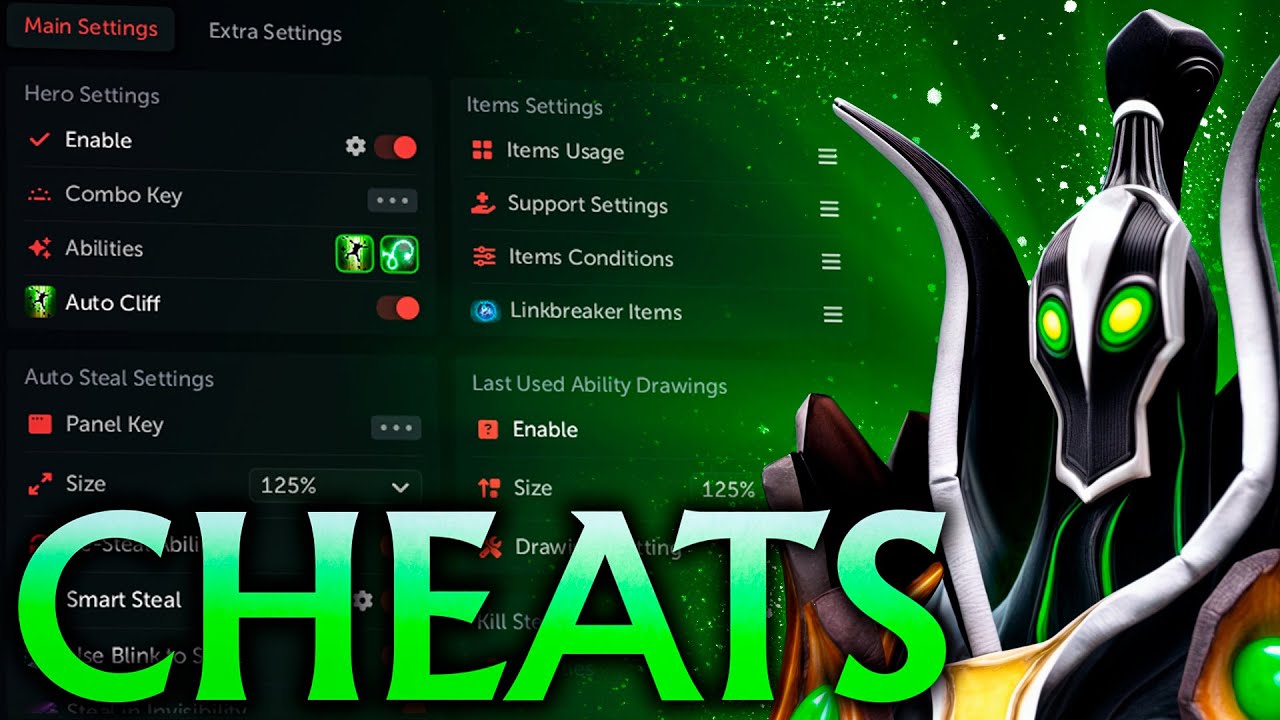 Rubick with cheats stole everything and crushed the enemy team! Umbrella Dota 2