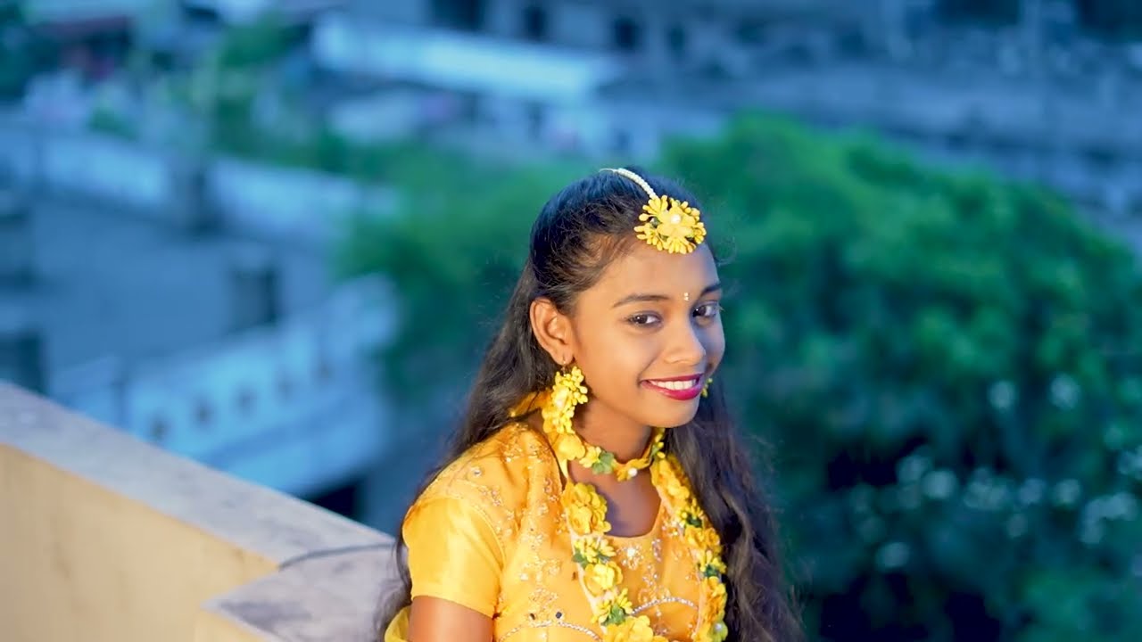 half saree haldi function candid video #haldi #event