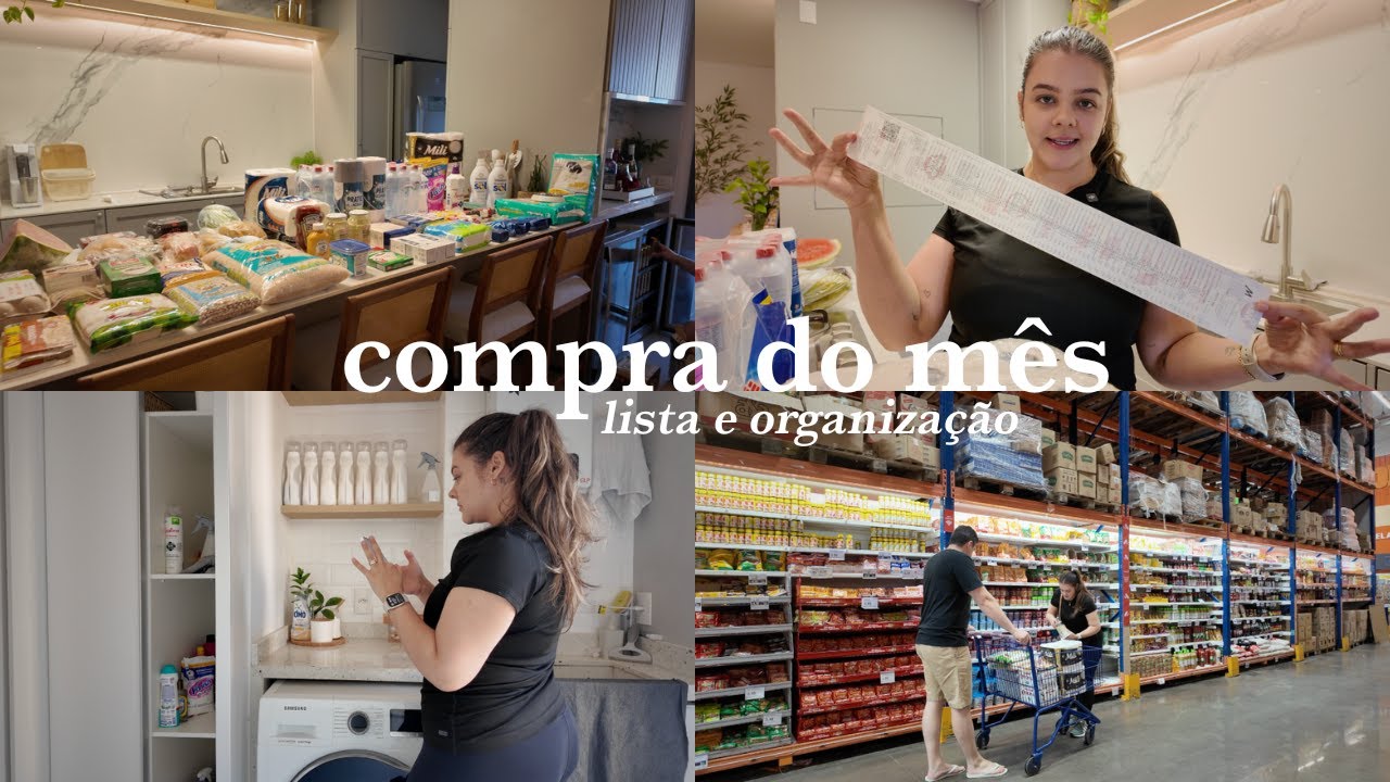 Compra do mês, como faço a lista, tudo que compramos, valor e organizando tudo