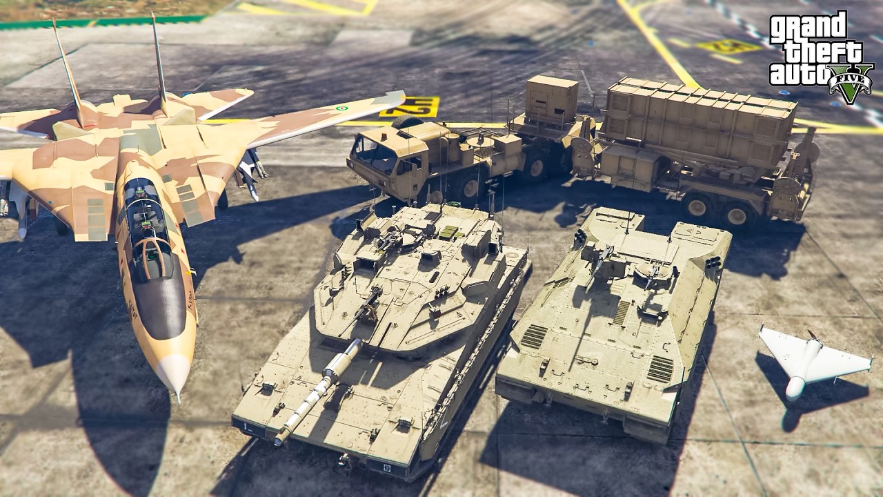 GTA 5 - Franklin Steal Military Vehicles in GTA V! | [USA,Israel,Iran] (GTA V Roleplay)