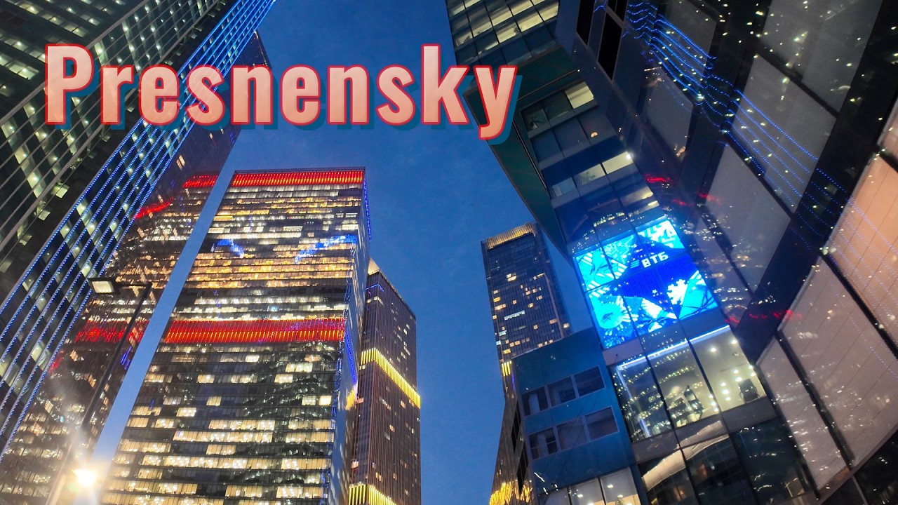 🇷🇺 Moscow, Presnensky district with skyscrapers of Moscow City [4K]