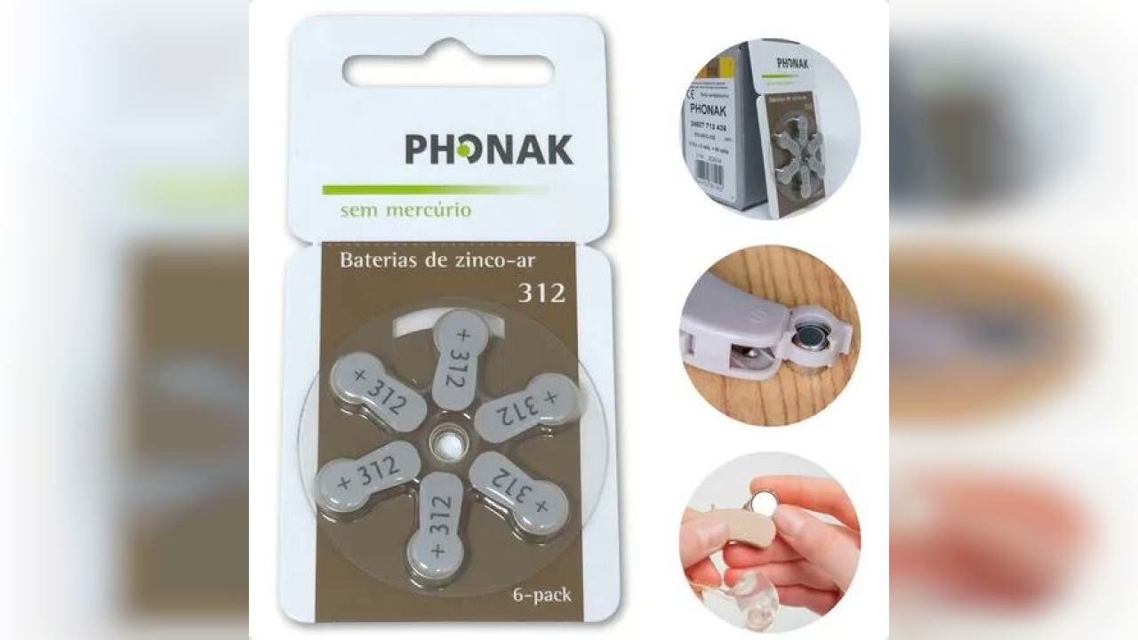 Review: Pilha Botão Phonak A312 Zinc Air 60 Unidades 1.45V