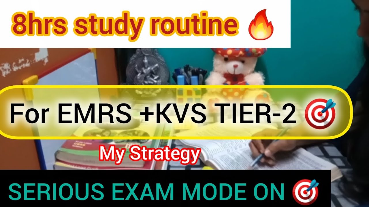 Day 1 of 8 Hours Study routine 📚 for EMRS/KVS Tier-2 🔥 Real Productivity Challenge💯📈🎯