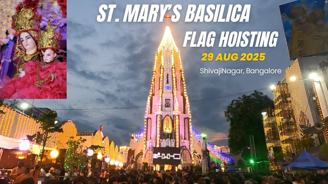 St. Mary’s Basilica Feast 2025 | Flag Hoisting 1st day #madhatv #velankanni #pilgrimage #mothermary