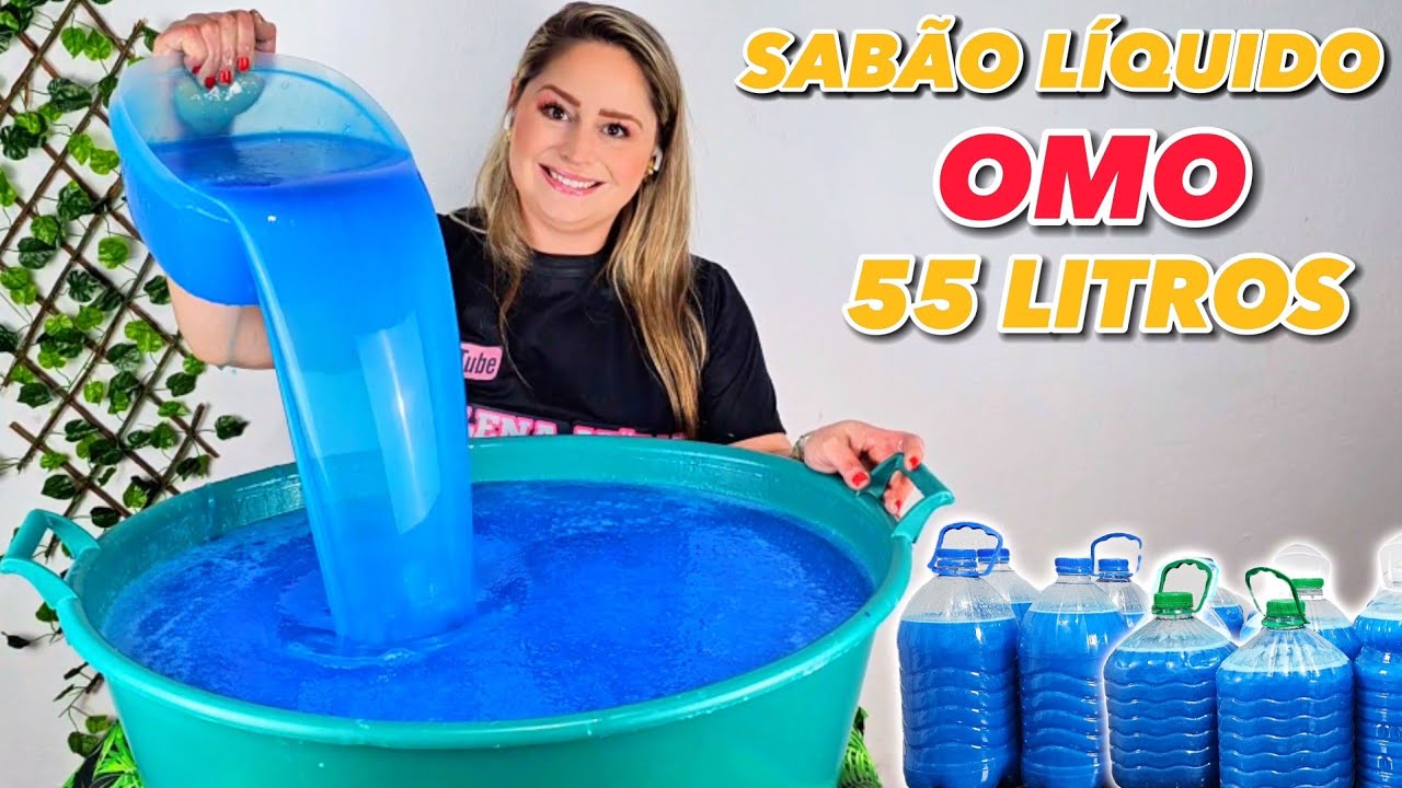 55 LITROS DE OMO SABÃO LÍQUIDO CASEIRO CONCENTRADO