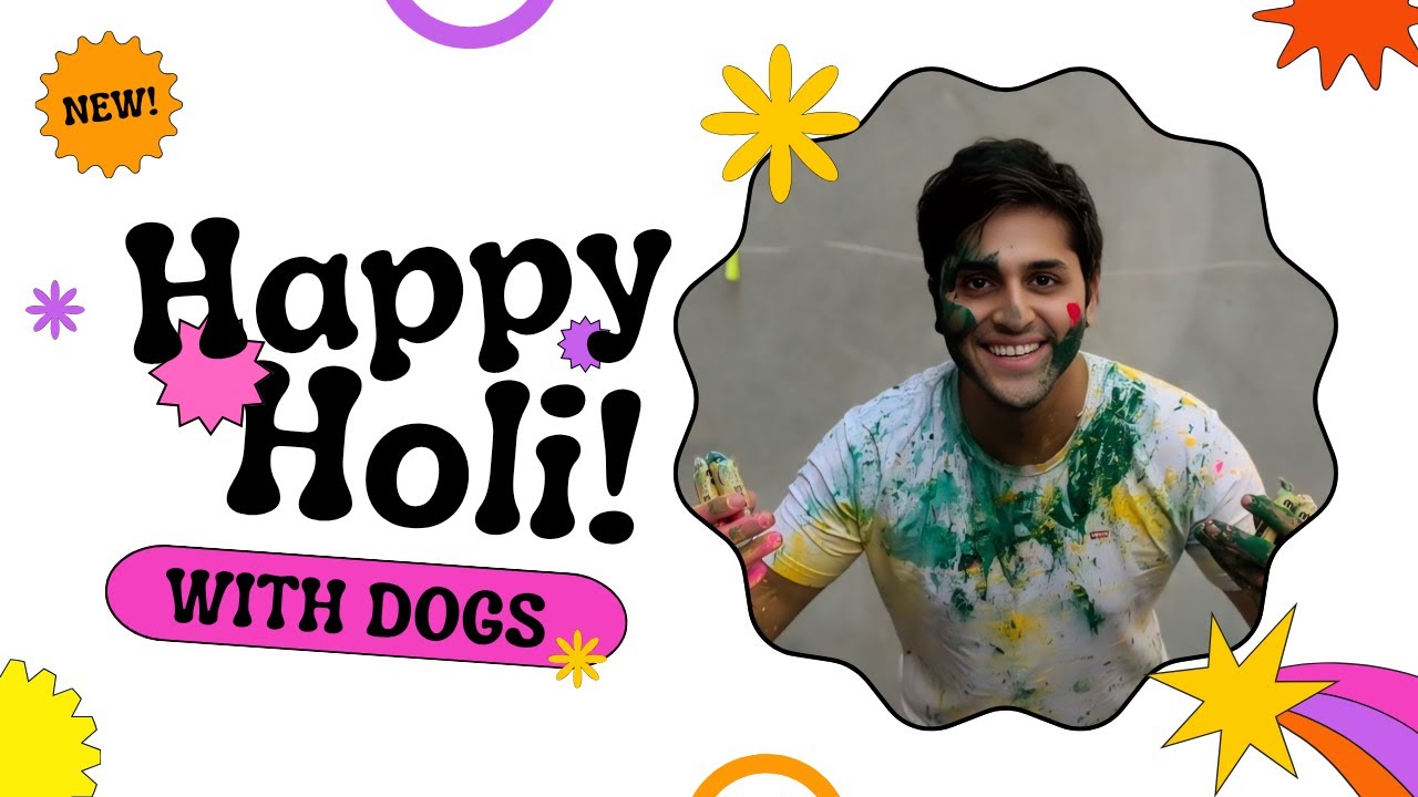 Holi Celebrated With Dogs 🐶🌈 