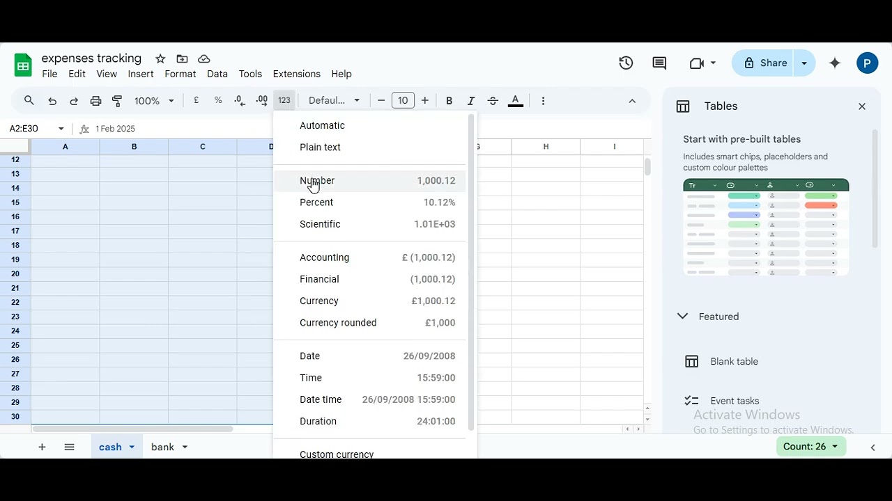 9. EXPENSES TRACKING WITH SPREADSHEET