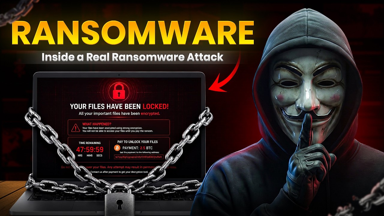 Ransomware Attack Explained 🔥 How Hackers Encrypt Your Files (Protect Yourself Before It's Too Late)