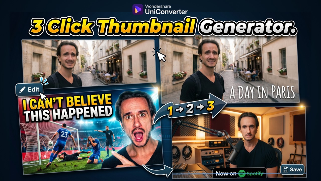 How to Make High-CTR YouTube Thumbnails with AI (Any Niche) | UniConverter Image Generator