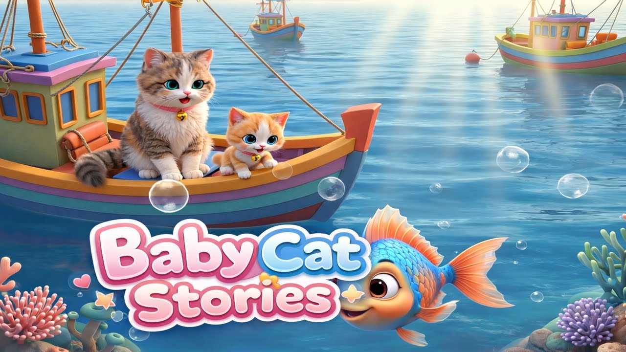 Mama Cat Takes Baby Cat on a Sea Adventure 🌊🐱 | Cute Cat Story Part 1