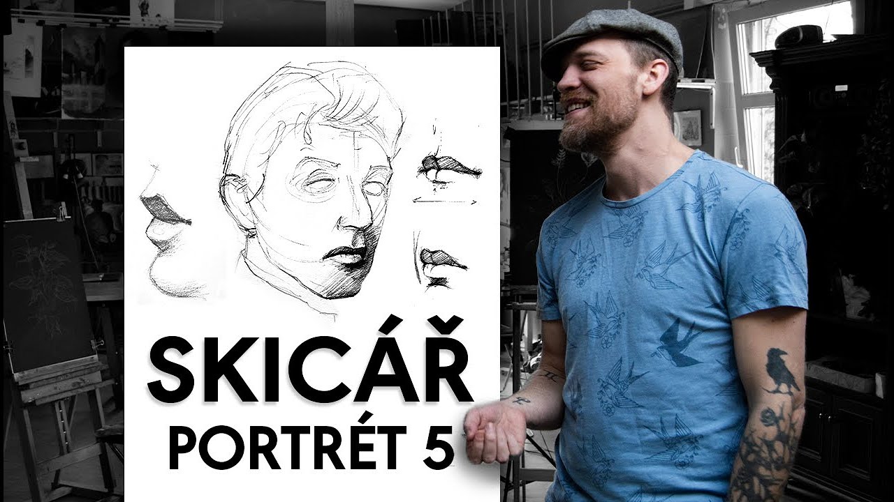 SKICÁŘ: PORTRÉT 5 Jak nakreslit ... ÚSTA. Kresba portrétu - pusa a rty