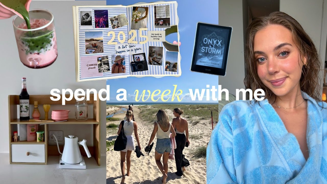 spend a week with me! setting up matcha station, scrapbooking, books, summer days