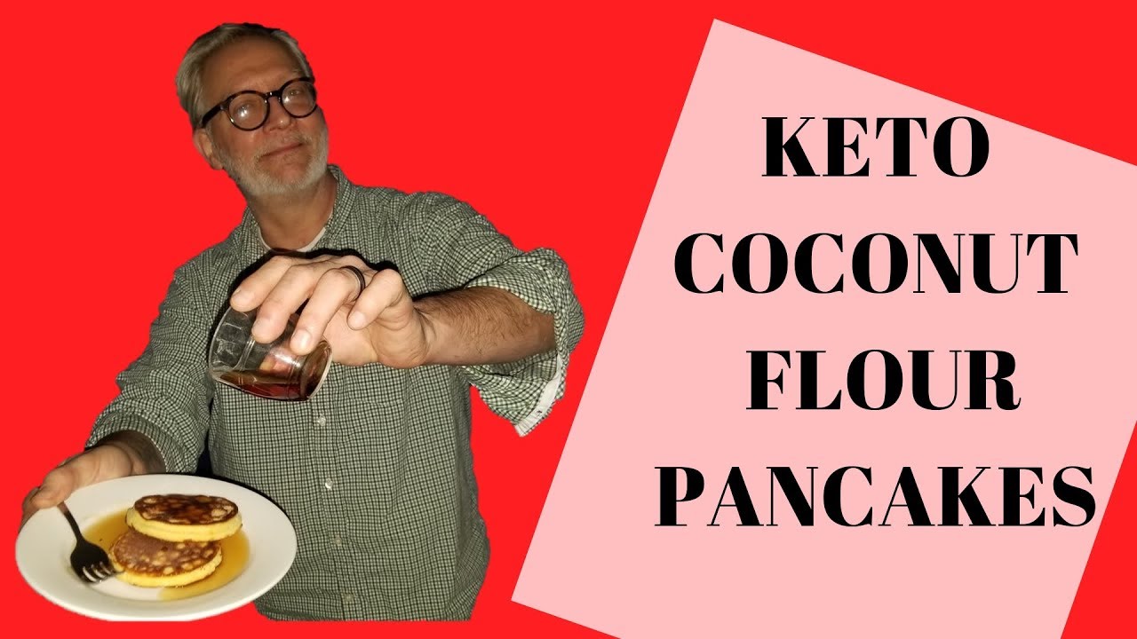 KETO COCONUT FLOUR PANCAKES with LOW CARB HOMEMADE  BERRY SYRUP