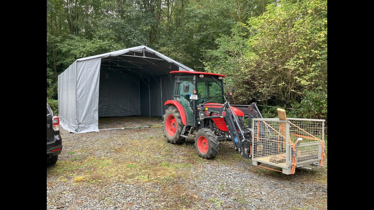 Wie viele Heuballen passen in das Zelt? | ProfiZelt24 8*6 | Branson 5025C