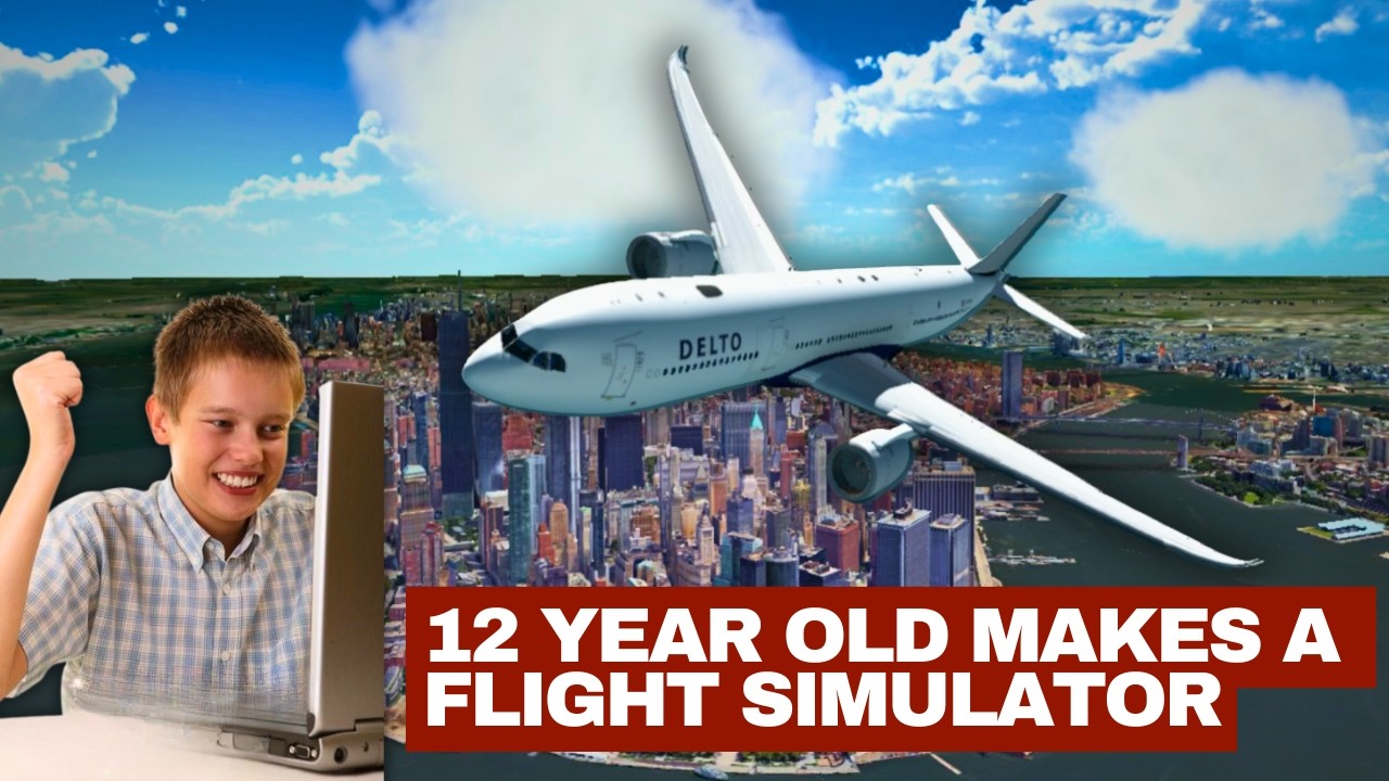 A 12 YEAR OLD FAN Made A Flight Simulator - Is It GOOD?