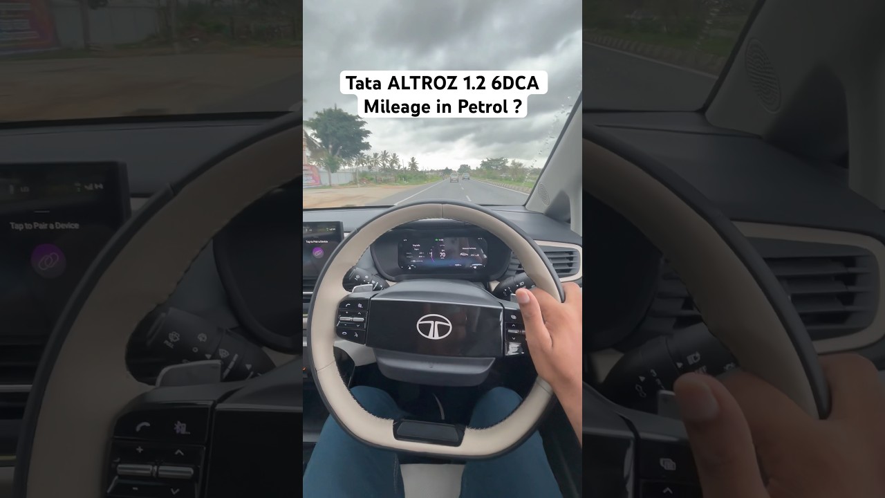Tata ALTROZ 1.2 6DCA Mileage in Petrol ? #shorts