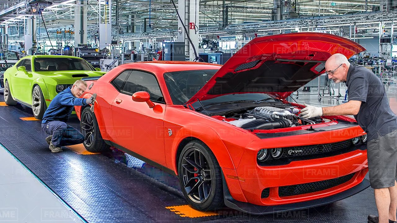 Inside Canada Iconic Factory Producing Powerful Dodge Challenger - Production Line