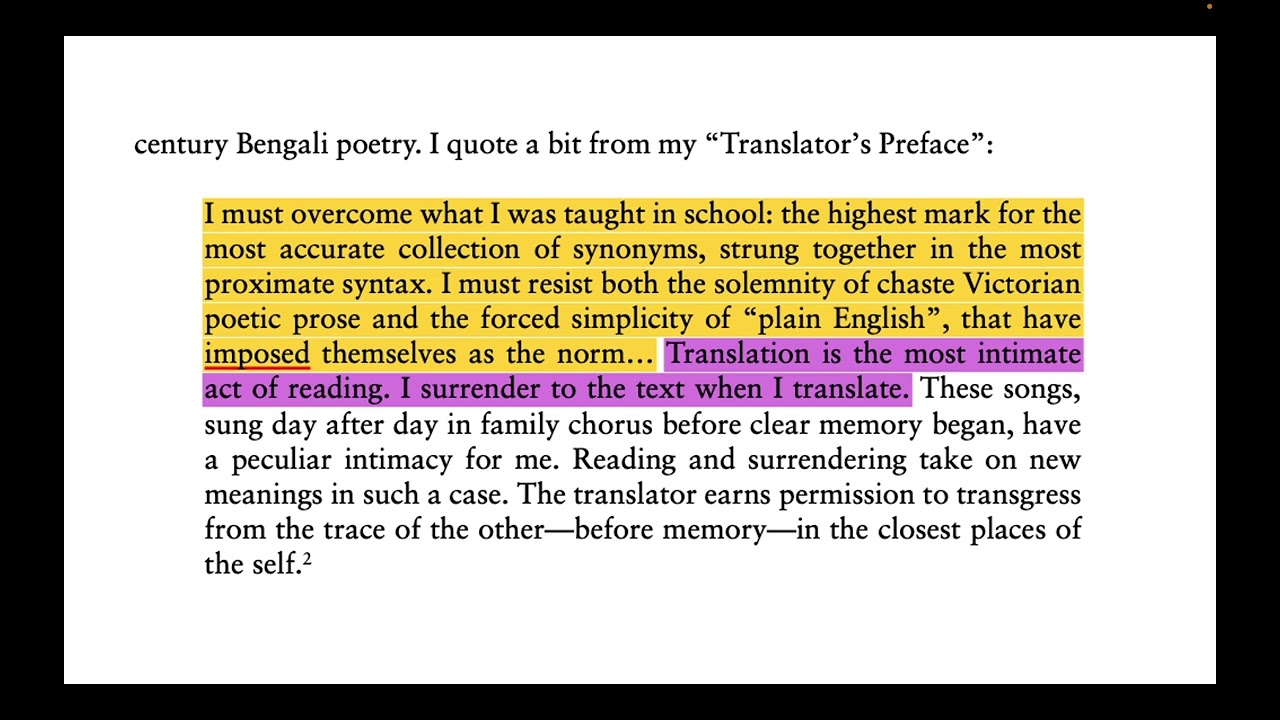 A Brief Introduction to Gayatri Spivak's 'The Politics of Translation'