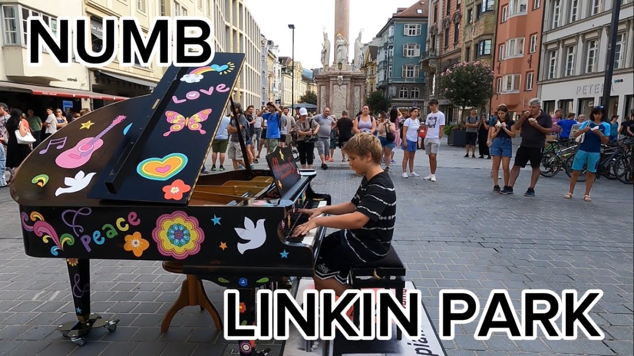 Numb by Linkin Park - Street Piano Performance